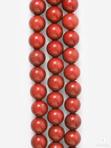 Бусины из красной яшмы, 44-48 шт. на нитке, 8-9 мм