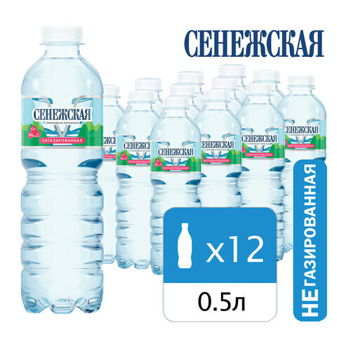 Вода негазированная питьевая СЕНЕЖСКАЯ 05 л