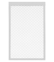Экран декоративный металлический Evecs ДМЭР 610х390 мм белый 4-х секционный