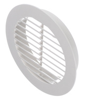 Решетка вентиляционная пластиковая наружная Era РКН d130 мм с фланцем d100 мм белая