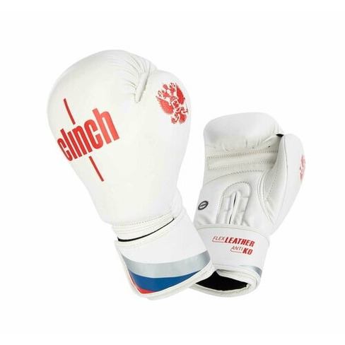 Перчатки боксерские Clinch Olimp бело-красные (вес 12 унций)