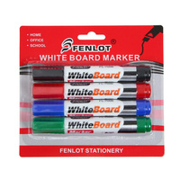 Набор маркеров для флипчарта, 4 цвета, 3 мм, блистер No brand
