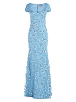 Платье Bree с короткими рукавами THEIA, синий