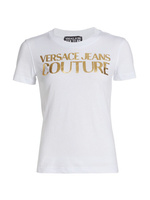 Металлизированная футболка с логотипом Versace Jeans Couture, белый