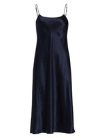 Атласное платье-комбинация Vince, синий