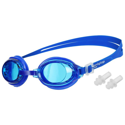 Очки для плавания детские onlytop, беруши, цвет синий ONLYTOP