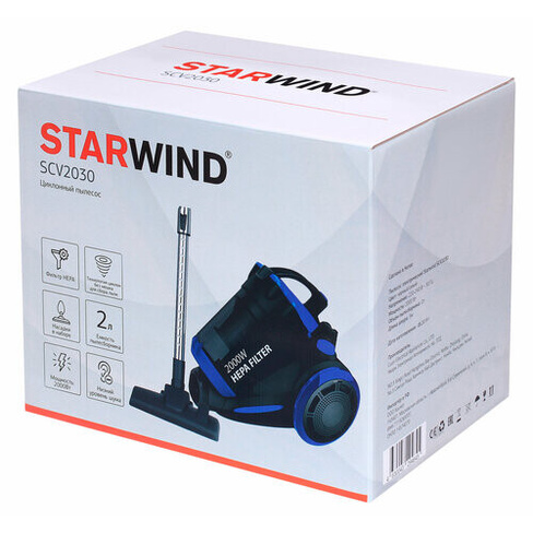 Пылесос Starwind SCV2030 2000Вт синий/черный STARWIND