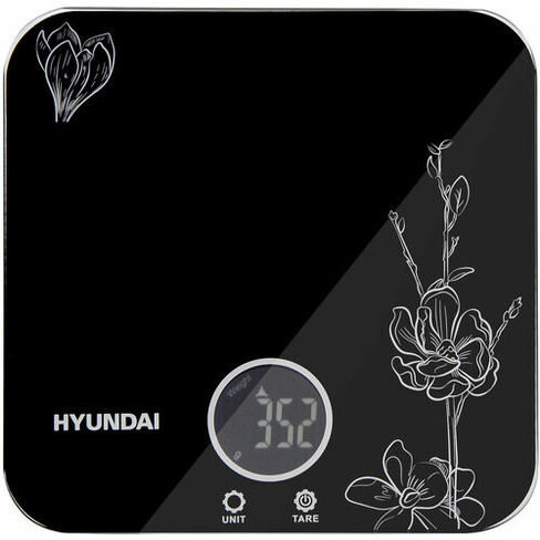 Кухонные весы Hyundai HYS-KG421 черный HYUNDAI