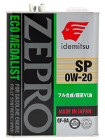 Масло моторное IDEMITSU Zepro Eco Medalist SP/GF-6A 0W-20 (4 л)