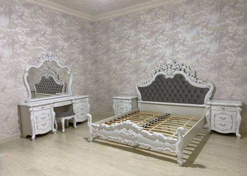 Спальня Венеция Стайл белый/серебро