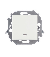 Выключатель Simon 15 одноклавишный встраиваемый белый с подсветкой (1591104-030)