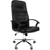 Кресло для руководителя РК 200 черное (экокожа, металл)