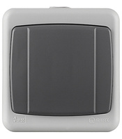 Выключатель Makel одноклавишный накладной серый (36064001)