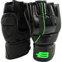 Перчатки для мма Boybo b-series, черно-зеленые, размер S 4631157307030