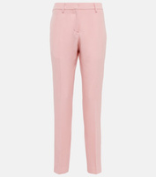 Узкие шерстяные брюки со средней посадкой BURBERRY, розовый