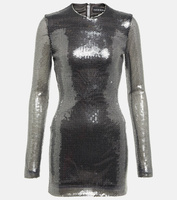 Мини-платье с пайетками DAVID KOMA, серебряный