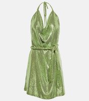 Мини-платье с пайетками и вырезом халтер DODO BAR OR, зеленый