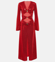 Платье макси Fergie с пайетками DODO BAR OR, красный