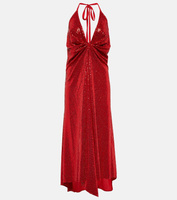 Платье миди со сборками и пайетками DODO BAR OR, красный