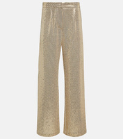Широкие брюки с высокой посадкой и пайетками DODO BAR OR, золотой