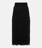 Кружевная юбка миди с высокой посадкой DOLCE&GABBANA, черный
