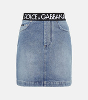 Джинсовая мини-юбка с логотипом DOLCE&GABBANA, синий