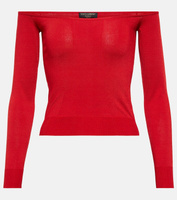 Укороченный свитер Portofino с открытыми плечами DOLCE&GABBANA, красный