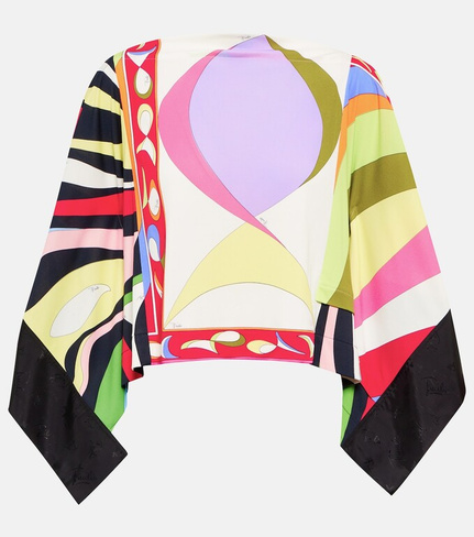 Блузка из джерси с принтом PUCCI, разноцветный