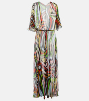 Шелковое пляжное платье с принтом PUCCI, разноцветный