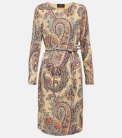 Мини-платье пейсли с поясом ETRO, разноцветный