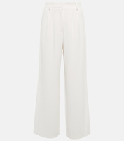 Укороченные брюки с завышенной талией и складками ETRO, белый