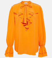 Шелковая блузка ETRO, оранжевый