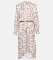 Платье миди с цветочным принтом ISABEL MARANT, бежевый