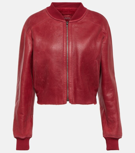 Кожаный пиджак ISABEL MARANT, красный