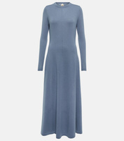 Платье-свитер из шерсти и кашемира JARDIN DES ORANGERS, синий
