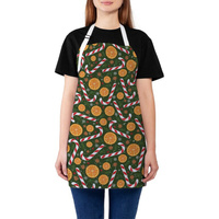 Кухонный фартук JOYARTY Апельсины и карамельные трости, универсальный размер для женщин и мужчин ap_419875