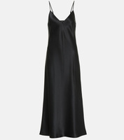 Платье-комбинация Clea из шелкового атласа JOSEPH, черный