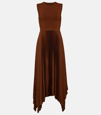 Плиссированное платье миди Dera JOSEPH, коричневый