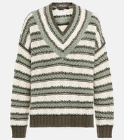 Полосатый кашемировый свитер LORO PIANA, разноцветный