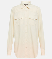 Рубашка Yelena из хлопкового шамбре LORO PIANA, нейтральный