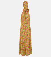 Платье макси с капюшоном и цветочной аппликацией MAGDA BUTRYM, желтый