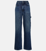 Джинсовые брюки карго с высокой посадкой MARANT ETOILE, синий