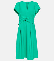 Мини-платье из смесовой шерсти OSCAR DE LA RENTA, зеленый