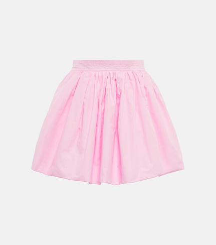Хлопковая мини-юбка с высокой посадкой PATOU, розовый