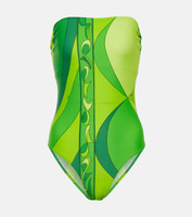Купальник-бандо с принтом PUCCI, зеленый