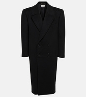 Двубортное кашемировое пальто SAINT LAURENT, черный