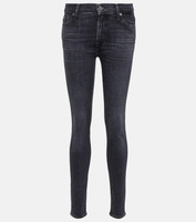 Узкие джинсы HW Skinny с высокой посадкой 7 FOR ALL MANKIND, серый
