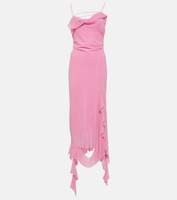 Платье миди с оборками ACNE STUDIOS, розовый