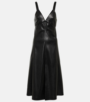 Платье-комбинация из искусственной кожи STELLA MCCARTNEY, черный