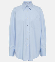 Хлопковая рубашка с пышными рукавами STELLA MCCARTNEY, синий
